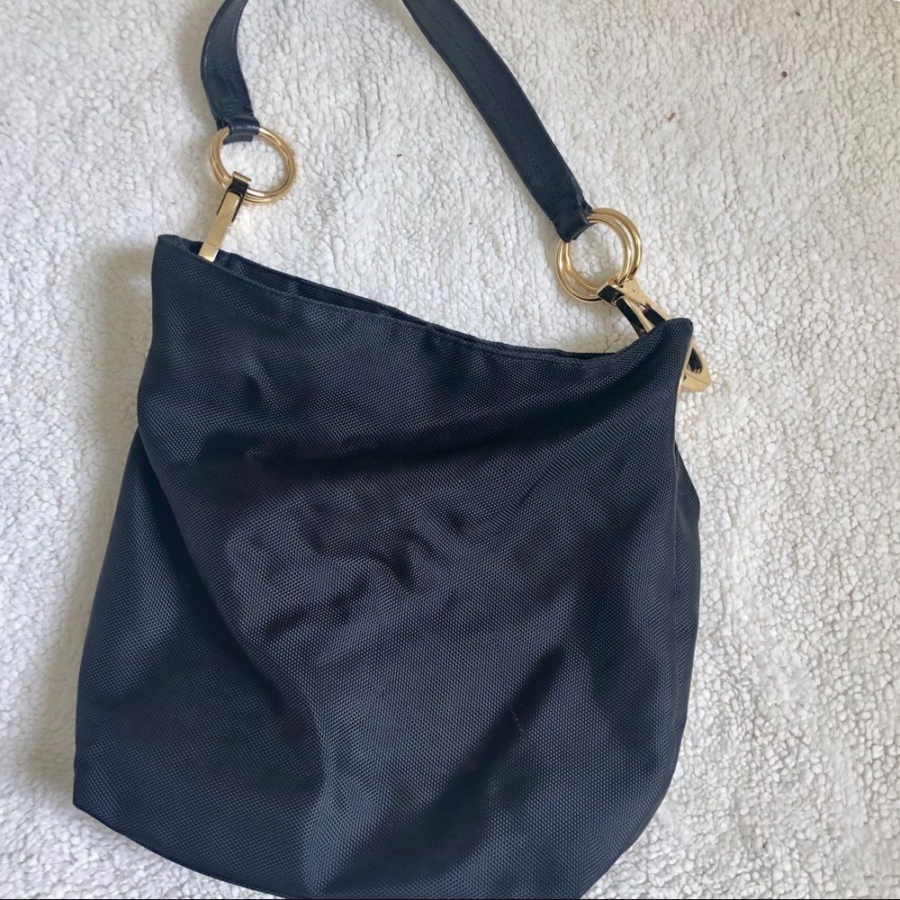 JPK Paris75 black bucket nylon hobo bag